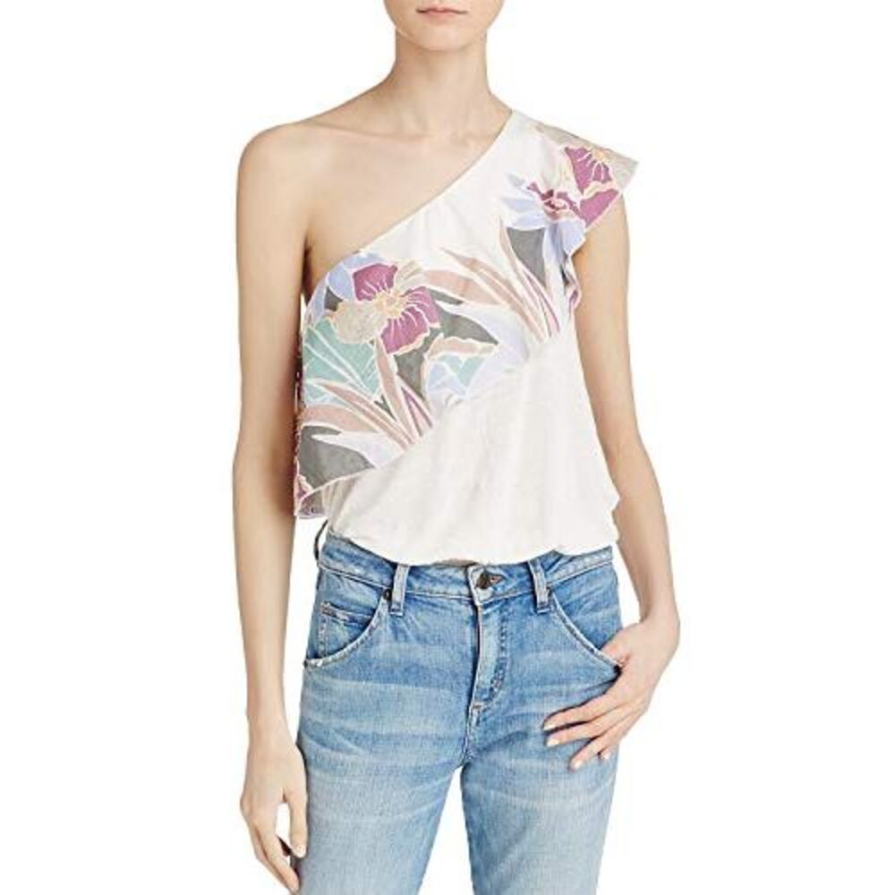 Free People Women's Annka One-Shoulder Floral Casual Top